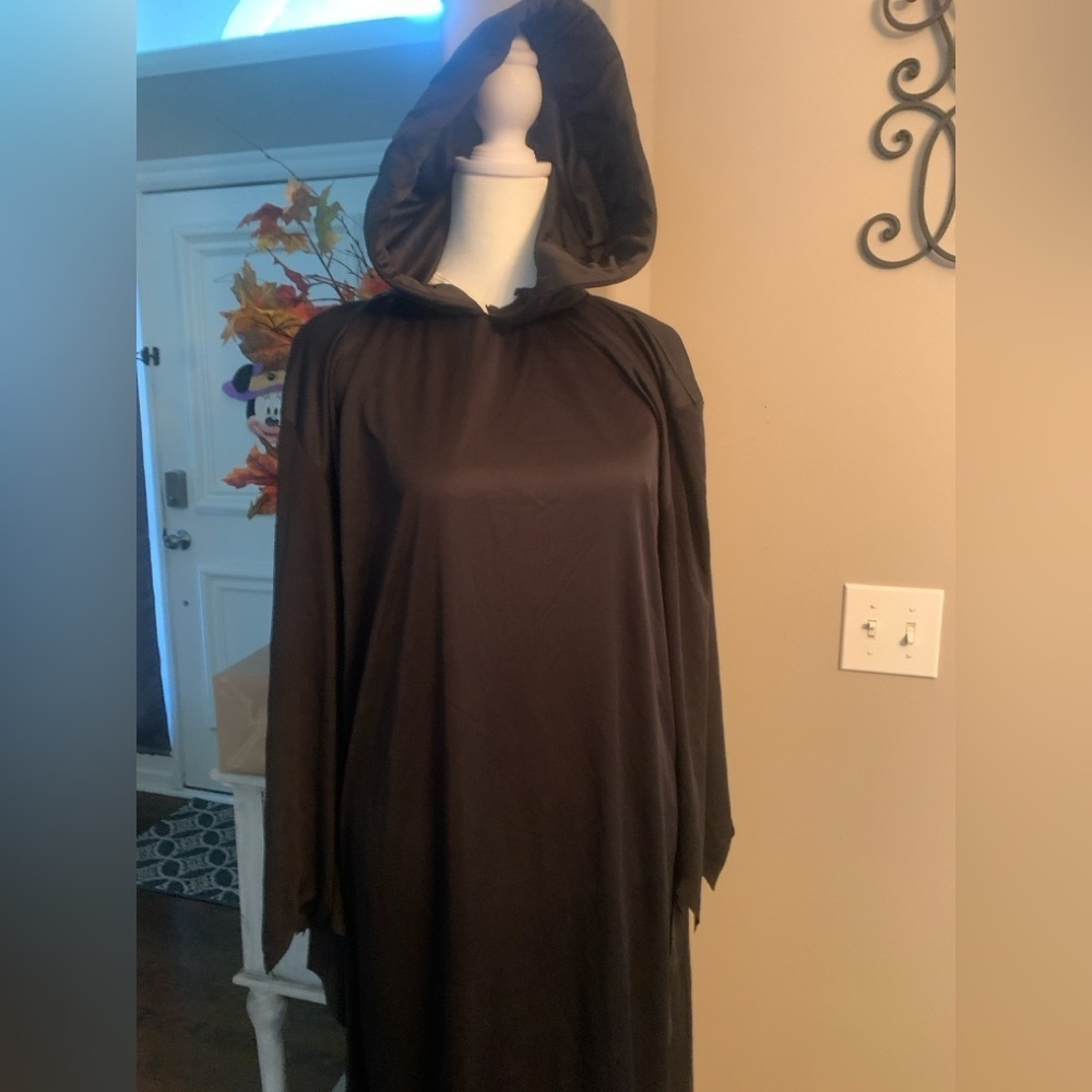 Black Hooded Cloak, Robe, Scream size Large child 12-14